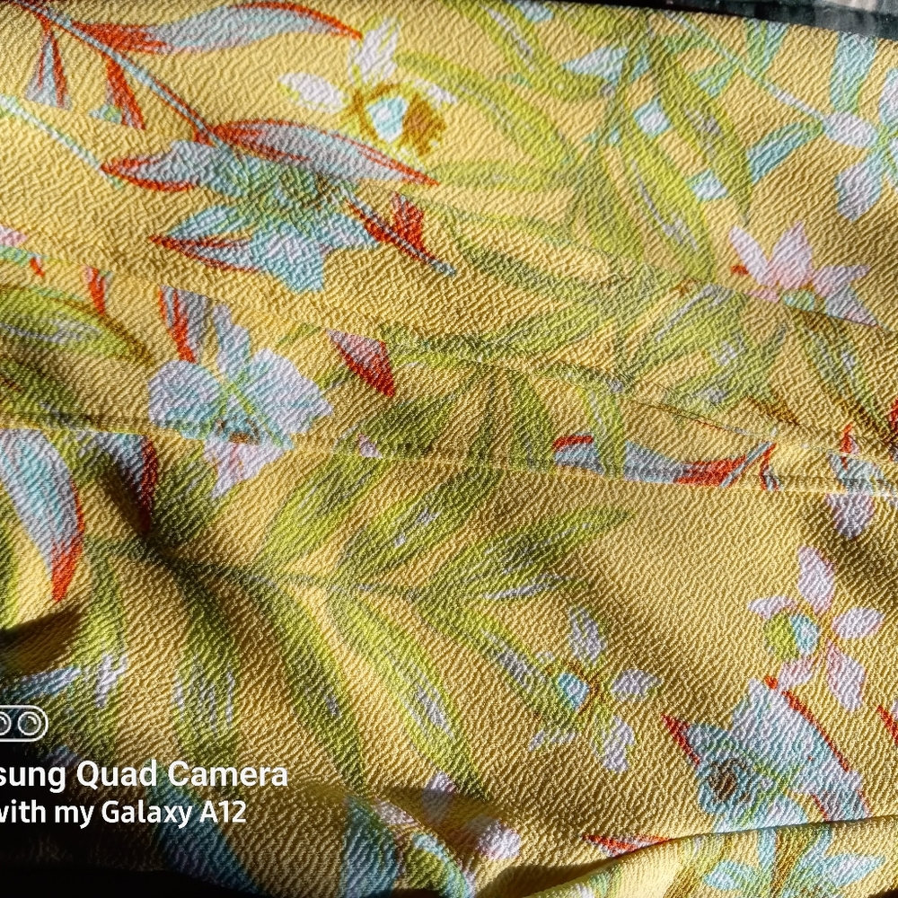 Belted Floral Flow Leg Yellow Pants - Picture 8 of 15